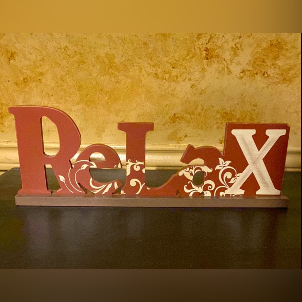 '💟 $4 SALE! Relax' Decorative Sign